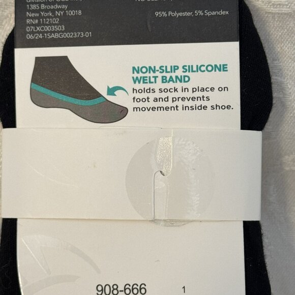 NIP 3-Pair Toe Liner Socks M: Shoe Size 5-10.5 Nude Gray & Black No Show Socks - Picture 4 of 5